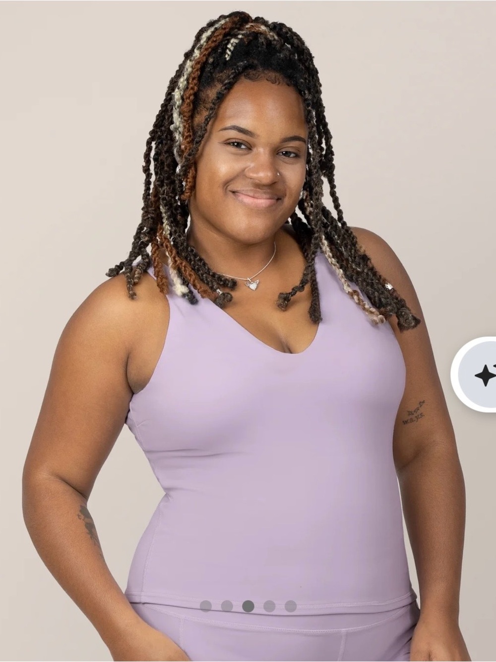 Kindred Bravely Lavender V-Neck Tank Top
